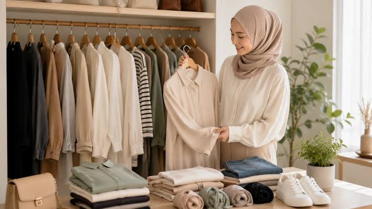 Rahasia Capsule wardrobe dengan koleksi pakaian minimalis berwarna netral untuk menciptakan outfit elegan yang mudah dipadukan.
